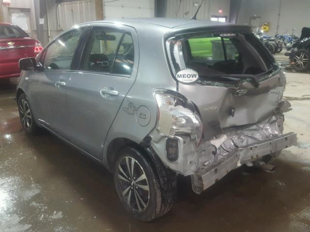 JTDKT903495223074 - 2009 TOYOTA YARIS SILVER photo 3