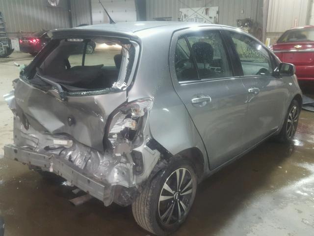 JTDKT903495223074 - 2009 TOYOTA YARIS SILVER photo 4