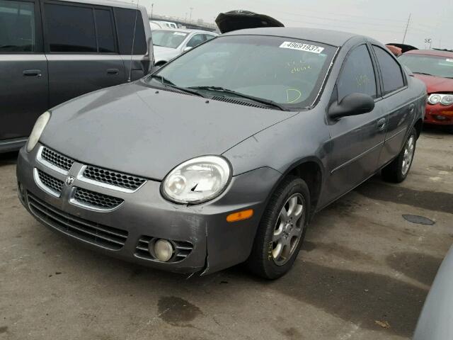 1B3ES56C15D239900 - 2005 DODGE NEON SXT GRAY photo 2