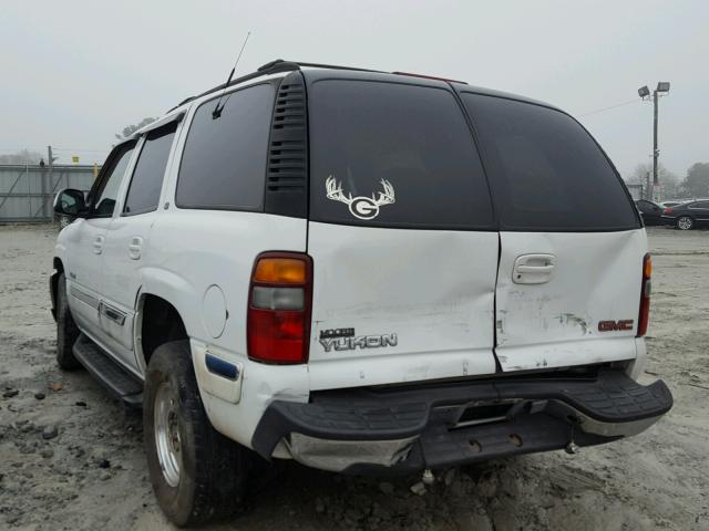 1GKEC13T0YJ193513 - 2000 GMC YUKON WHITE photo 3