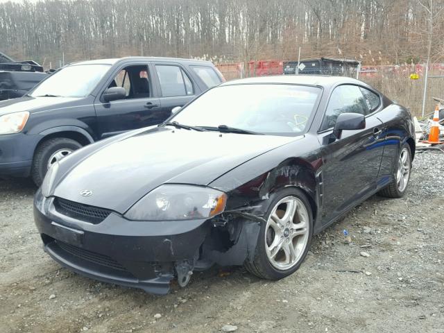 KMHHN65F86U190664 - 2006 HYUNDAI TIBURON GT BLACK photo 2