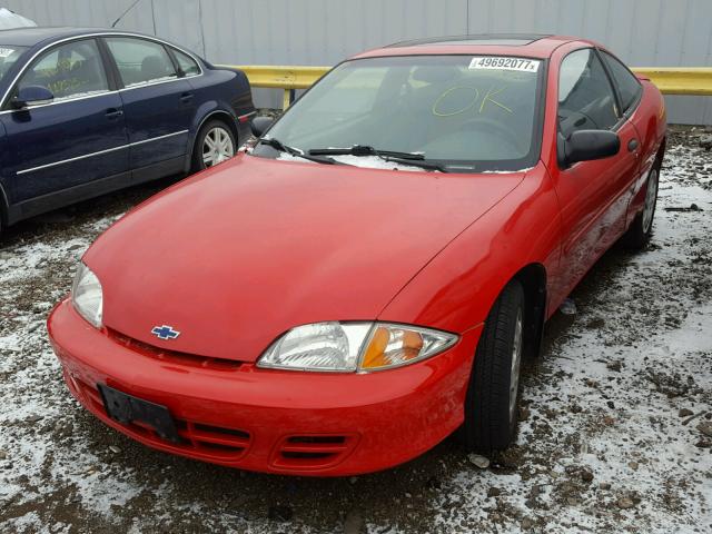 1G1JC124XY7135595 - 2000 CHEVROLET CAVALIER RED photo 2