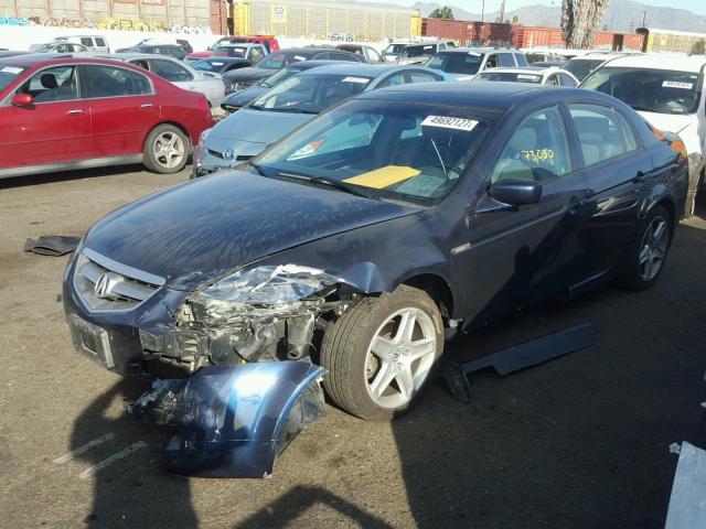 19UUA66275A034787 - 2005 ACURA TL BLUE photo 2