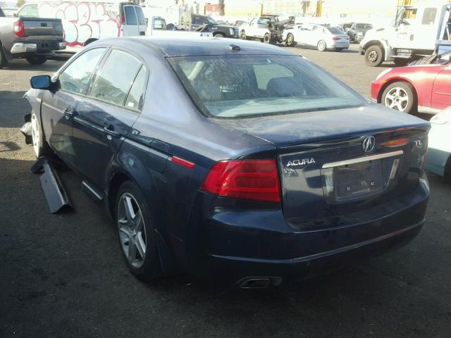 19UUA66275A034787 - 2005 ACURA TL BLUE photo 3