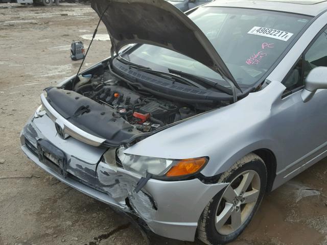 1HGFA16827L138577 - 2007 HONDA CIVIC EX SILVER photo 9