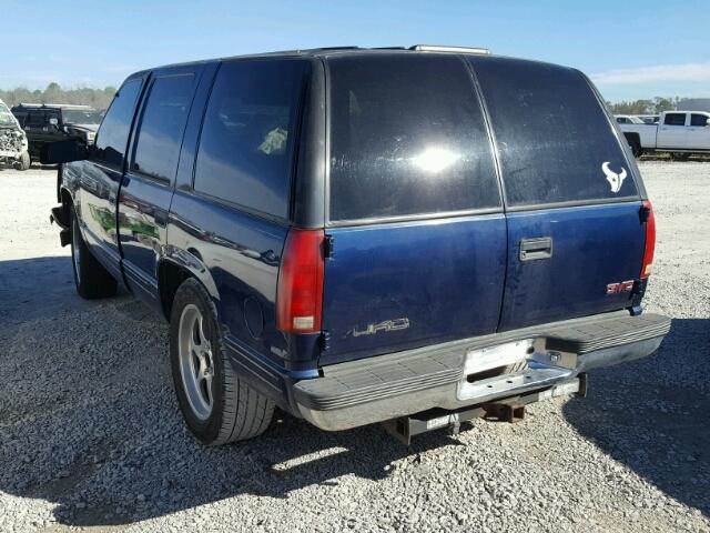 1GKEC13R7XJ743583 - 1999 GMC YUKON BLUE photo 3