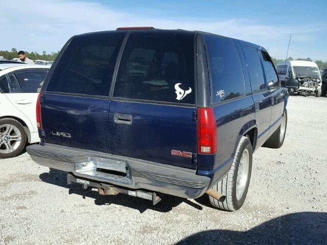 1GKEC13R7XJ743583 - 1999 GMC YUKON BLUE photo 4