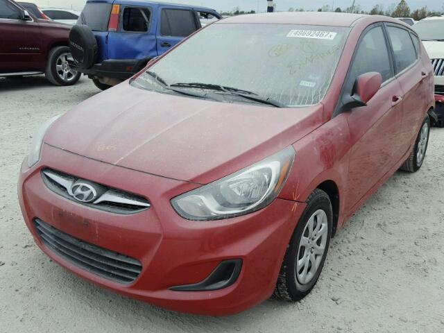 KMHCT5AE2EU164728 - 2014 HYUNDAI ACCENT GLS RED photo 2