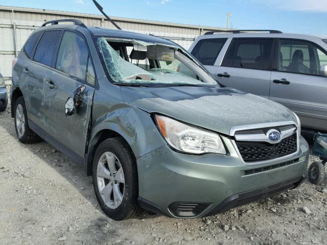 JF2SJADCXFH524767 - 2015 SUBARU FORESTER 2 GREEN photo 1