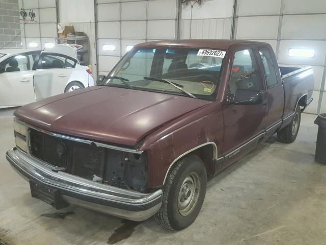 2GTEC19H8S1555359 - 1995 GMC SIERRA C15 MAROON photo 2