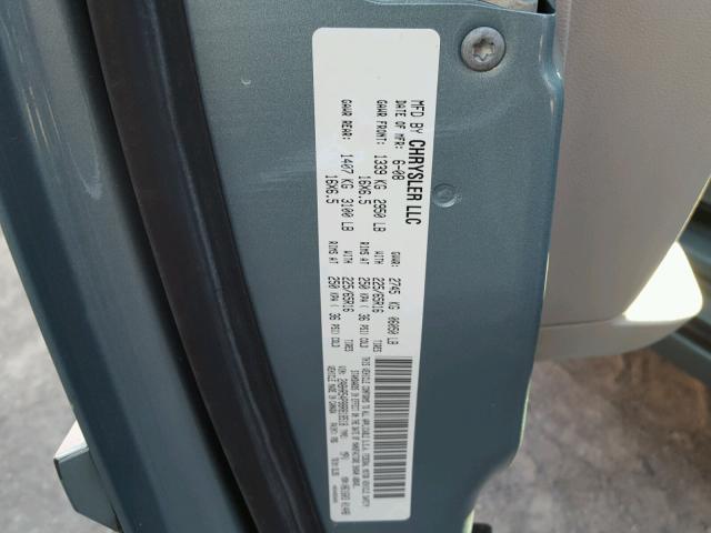 2A8HR54P88R818518 - 2008 CHRYSLER TOWN & COU TEAL photo 10