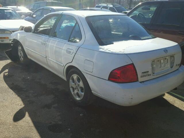 3N1CB51D64L836204 - 2004 NISSAN SENTRA 1.8 WHITE photo 3