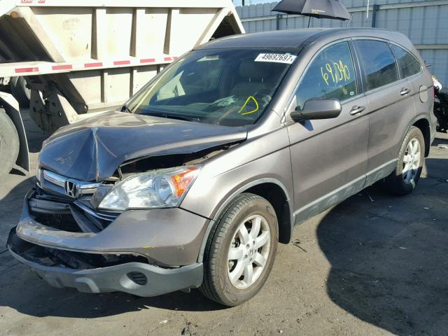 5J6RE38709L006057 - 2009 HONDA CR-V EXL BROWN photo 2