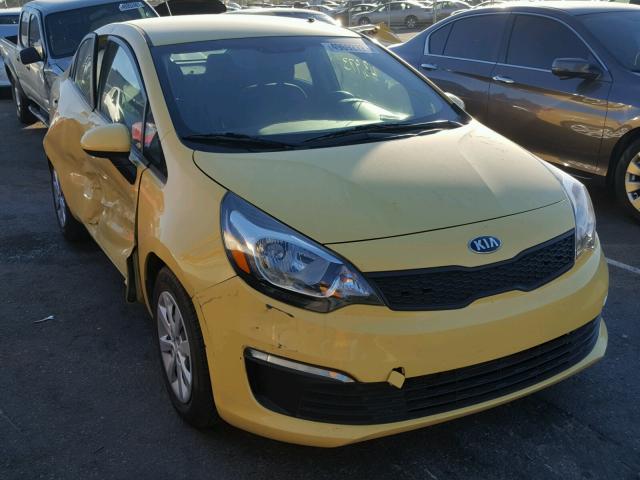 KNADM4A33G6611781 - 2016 KIA RIO LX YELLOW photo 1