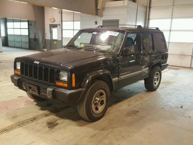 1J4FF48S81L501489 - 2001 JEEP CHEROKEE S BLACK photo 2