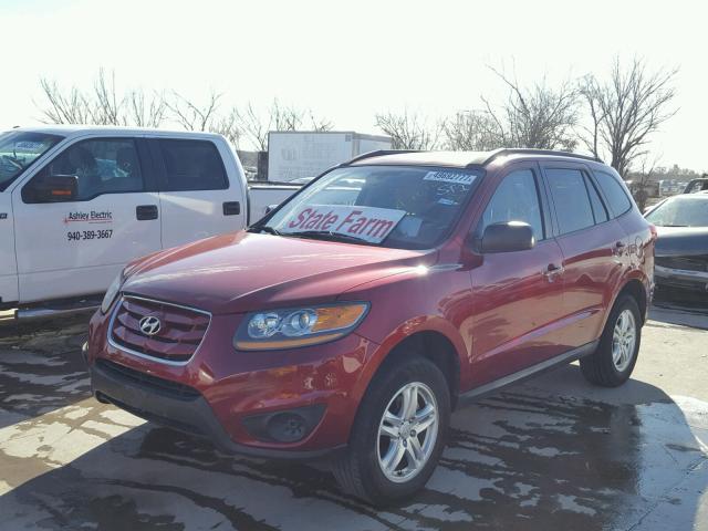 5NMSG3AB1AH348896 - 2010 HYUNDAI SANTA FE G RED photo 2