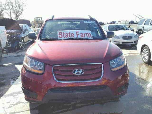 5NMSG3AB1AH348896 - 2010 HYUNDAI SANTA FE G RED photo 9