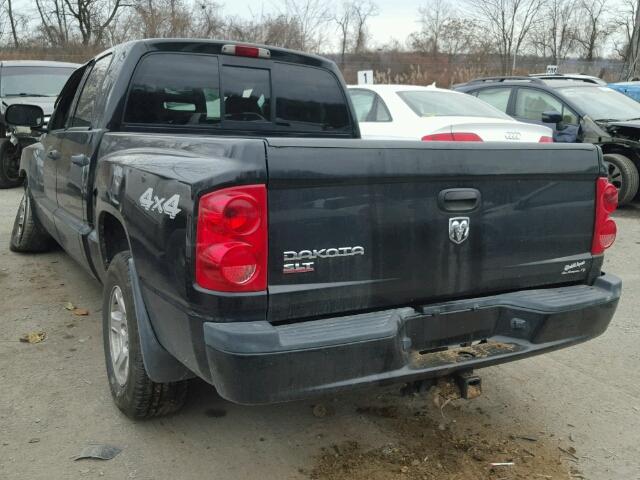 1D7HW48K77S151565 - 2007 DODGE DAKOTA QUA BLACK photo 3