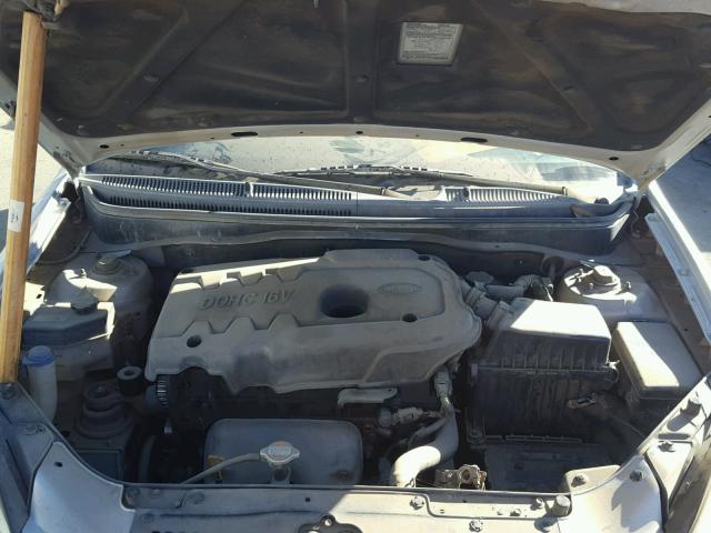 KNADE123666119318 - 2006 KIA RIO SILVER photo 7