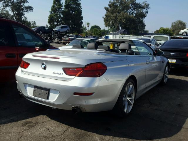 WBALW7C53CC618778 - 2012 BMW 640 I SILVER photo 4