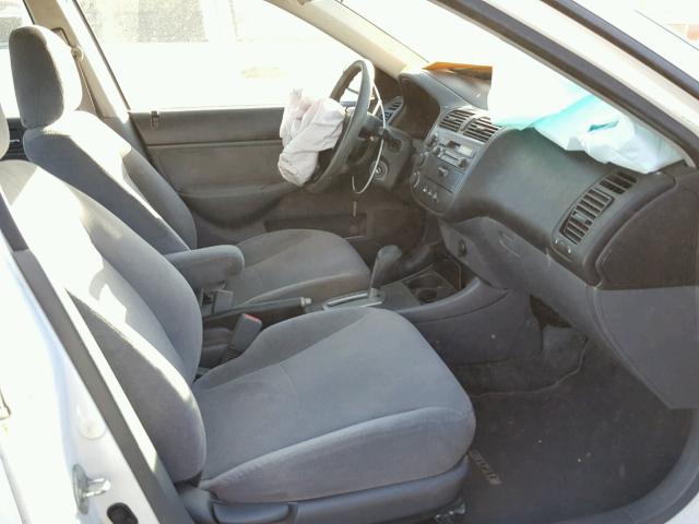 2HGES16502H507747 - 2002 HONDA CIVIC LX WHITE photo 5