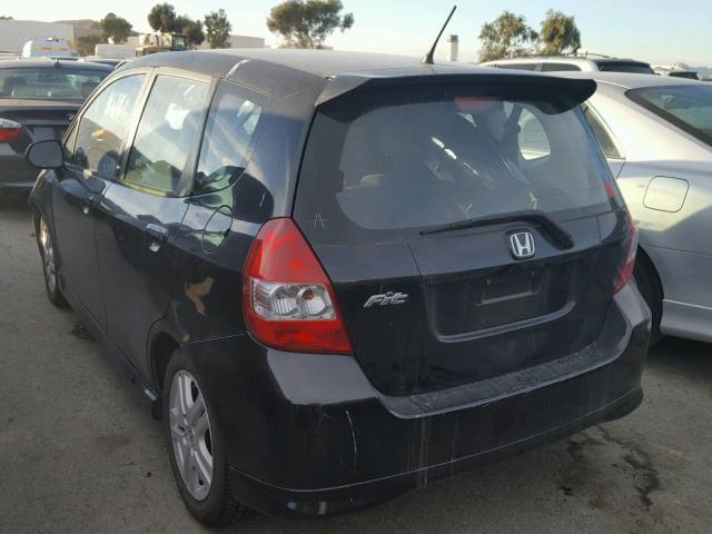 JHMGD38628S063273 - 2008 HONDA FIT SPORT BLACK photo 3