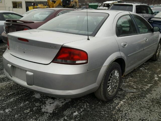 1C3EL46X32N327494 - 2002 CHRYSLER SEBRING LX SILVER photo 4