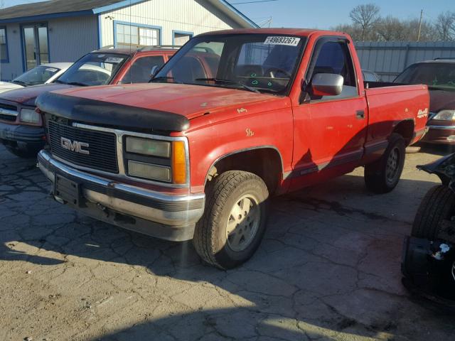 1GTEK14H2PZ528649 - 1993 GMC SIERRA K15 RED photo 2