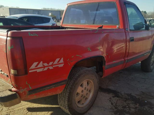 1GTEK14H2PZ528649 - 1993 GMC SIERRA K15 RED photo 9