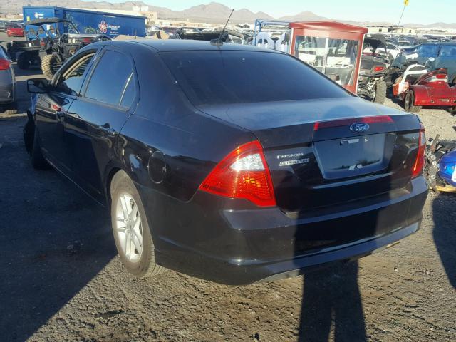 3FAHP0GA3BR239855 - 2011 FORD FUSION S BLACK photo 3