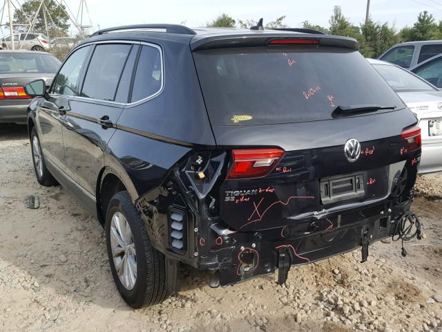 3VV3B7AX0JM060128 - 2018 VOLKSWAGEN TIGUAN SE BLACK photo 3