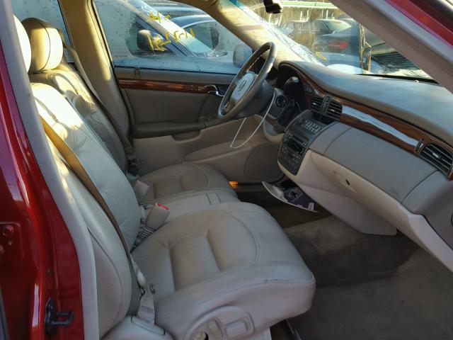 1G6KD54Y52U220176 - 2002 CADILLAC DEVILLE RED photo 5