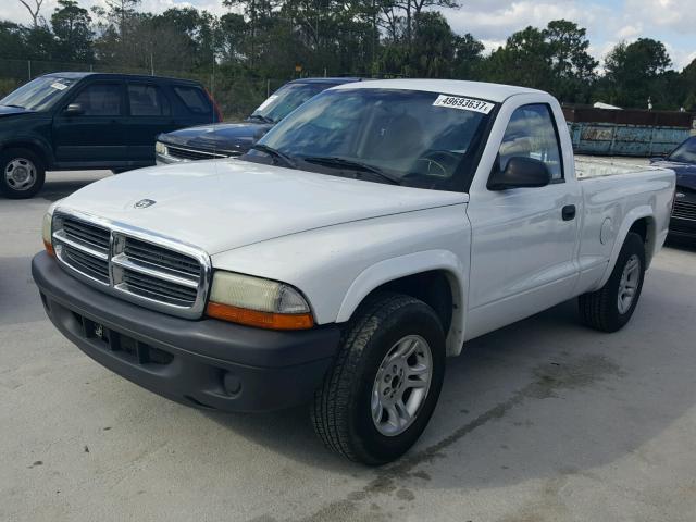 1D7FL16K64S567944 - 2004 DODGE DAKOTA SXT WHITE photo 2