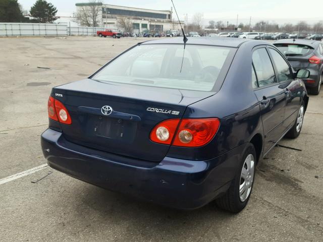 2T1BR32E17C845481 - 2007 TOYOTA COROLLA CE BLUE photo 4