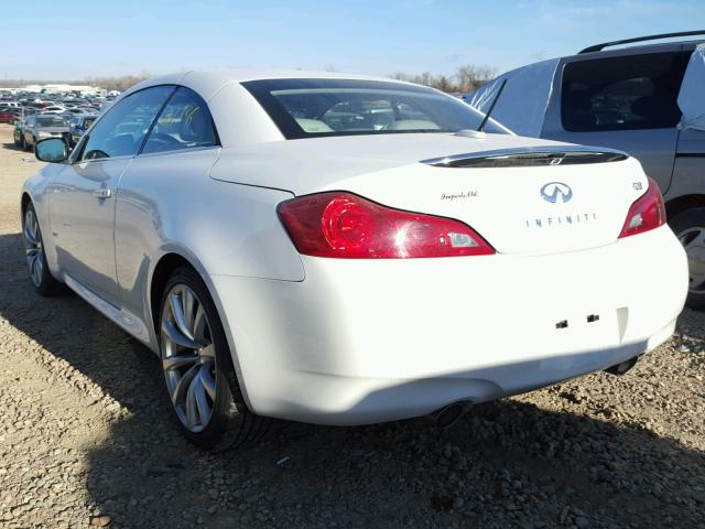 JNKCV66E39M720725 - 2009 INFINITI G37 BASE WHITE photo 3