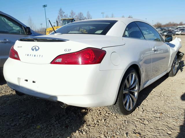 JNKCV66E39M720725 - 2009 INFINITI G37 BASE WHITE photo 4