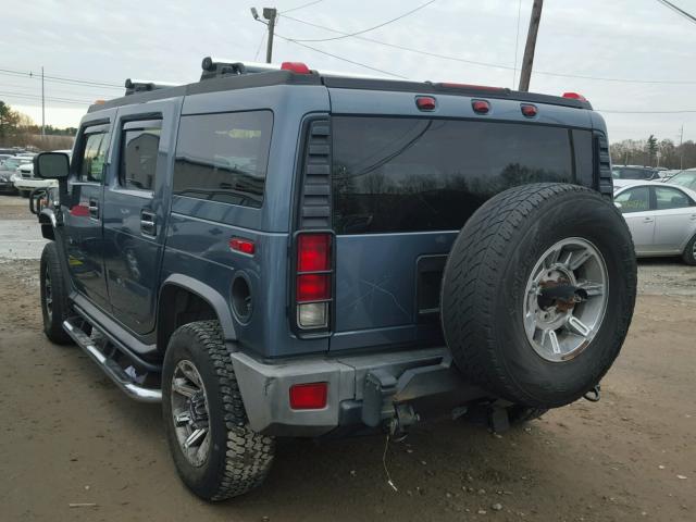 5GRGN23U07H100670 - 2007 HUMMER H2 BLUE photo 3