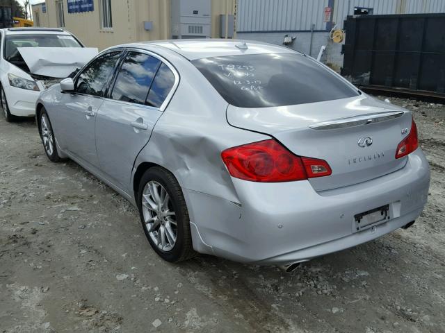 JN1CV6AP9CM936342 - 2012 INFINITI G37 BASE SILVER photo 3