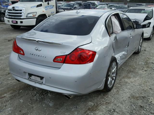 JN1CV6AP9CM936342 - 2012 INFINITI G37 BASE SILVER photo 4