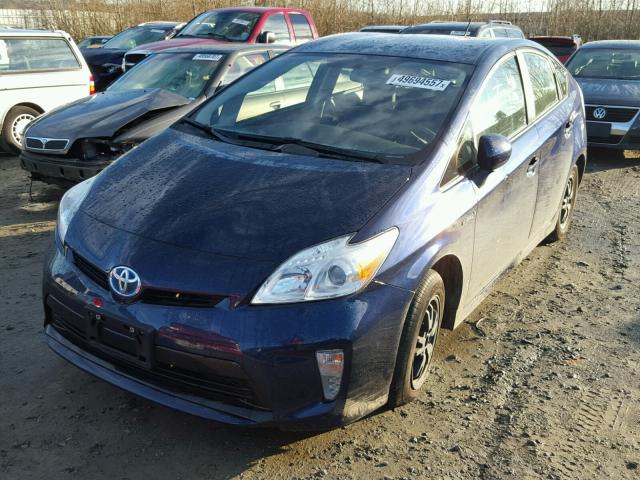 JTDKN3DU6D1695710 - 2013 TOYOTA PRIUS BLUE photo 2