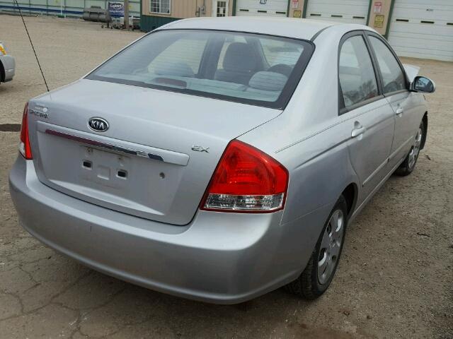 KNAFE121285548276 - 2008 KIA SPECTRA EX SILVER photo 4