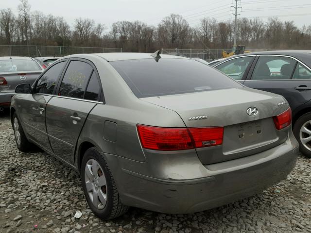 5NPET46C89H549970 - 2009 HYUNDAI SONATA GLS GREEN photo 3