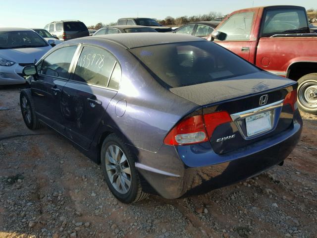 2HGFA1F84BH500222 - 2011 HONDA CIVIC EX BLUE photo 3