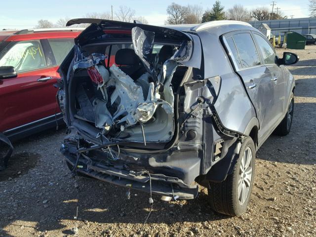 KNDPC3ACXE7604458 - 2014 KIA SPORTAGE E GRAY photo 4