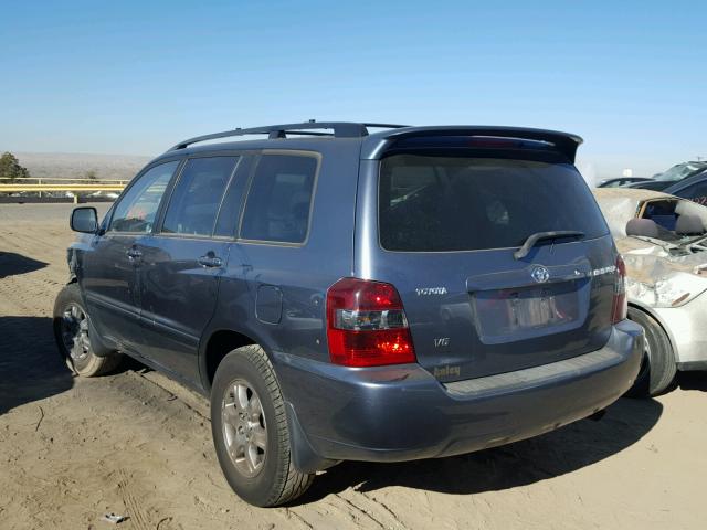 JTEDP21A570148716 - 2007 TOYOTA HIGHLANDER BLUE photo 3