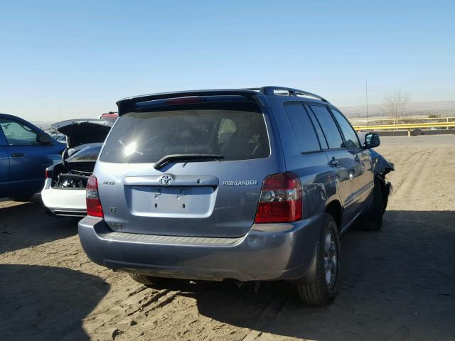 JTEDP21A570148716 - 2007 TOYOTA HIGHLANDER BLUE photo 4