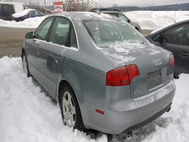 WAUDF68E65A438832 - 2005 AUDI A4 2.0T QU GRAY photo 3