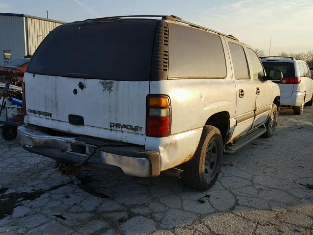 1GNFK16T01J282316 - 2001 CHEVROLET SUBURBAN K WHITE photo 4