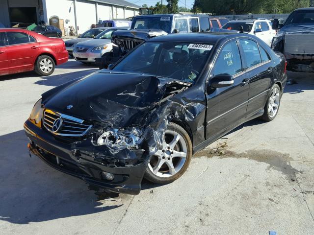 WDBRF52H37F897150 - 2007 MERCEDES-BENZ C 230 BLACK photo 2