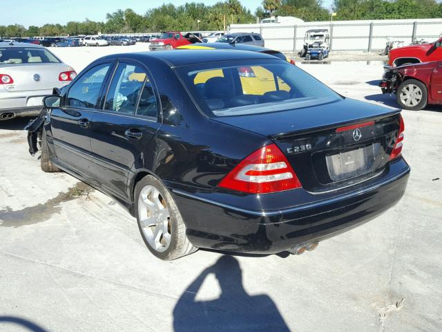 WDBRF52H37F897150 - 2007 MERCEDES-BENZ C 230 BLACK photo 3